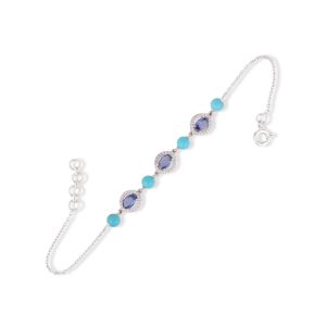Jaipur  Blue Sapphire and Turquoise Bracelet
