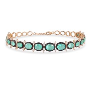 OOAK Colombian Emerald Choker /Bracelet 2 in 1