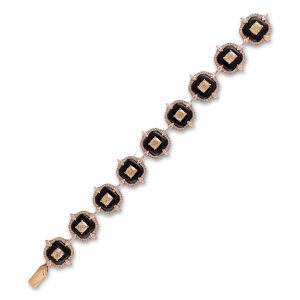 OOAK Yellow Diamond and Onyx Bracelet