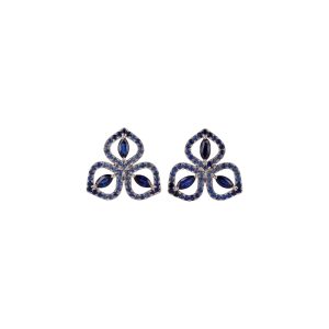 Sarai Blue Sapphire Trio  Earstuds