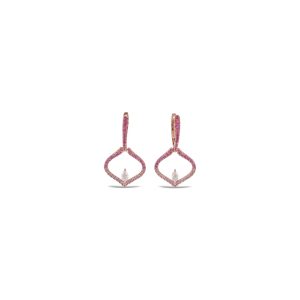 Sarai Single Motif Pink Ombre Earrings