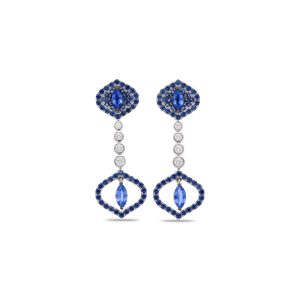 Sarai classic Blue Sapphire Earrings