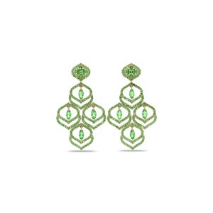 Sarai Tsavorite Chandelier Earrings
