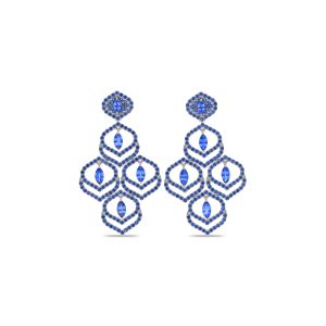 Sarai Blue Sapphire Chandelier Earrings