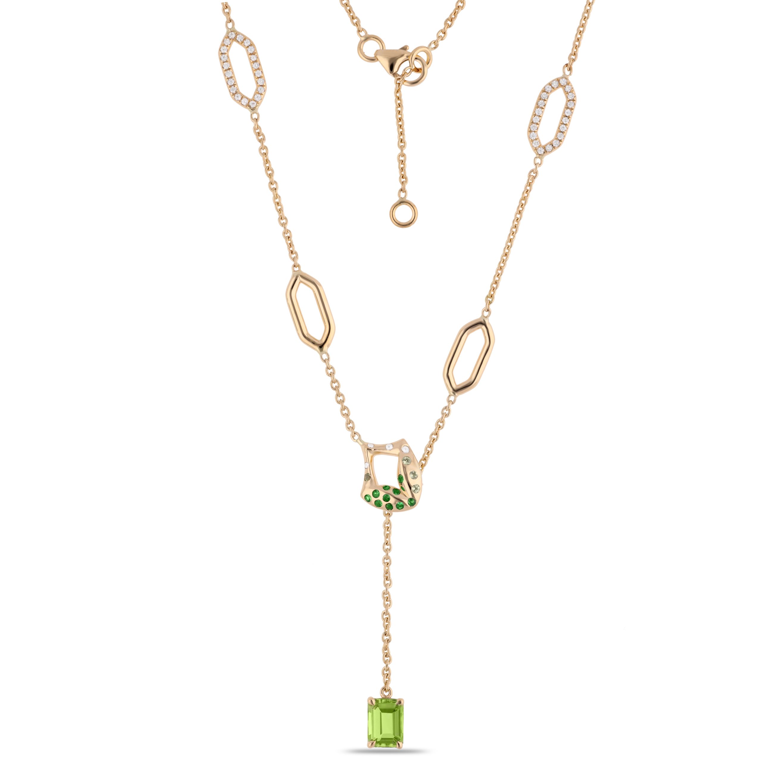 Jaipur Arch Tsavorite Lariat Necklace
