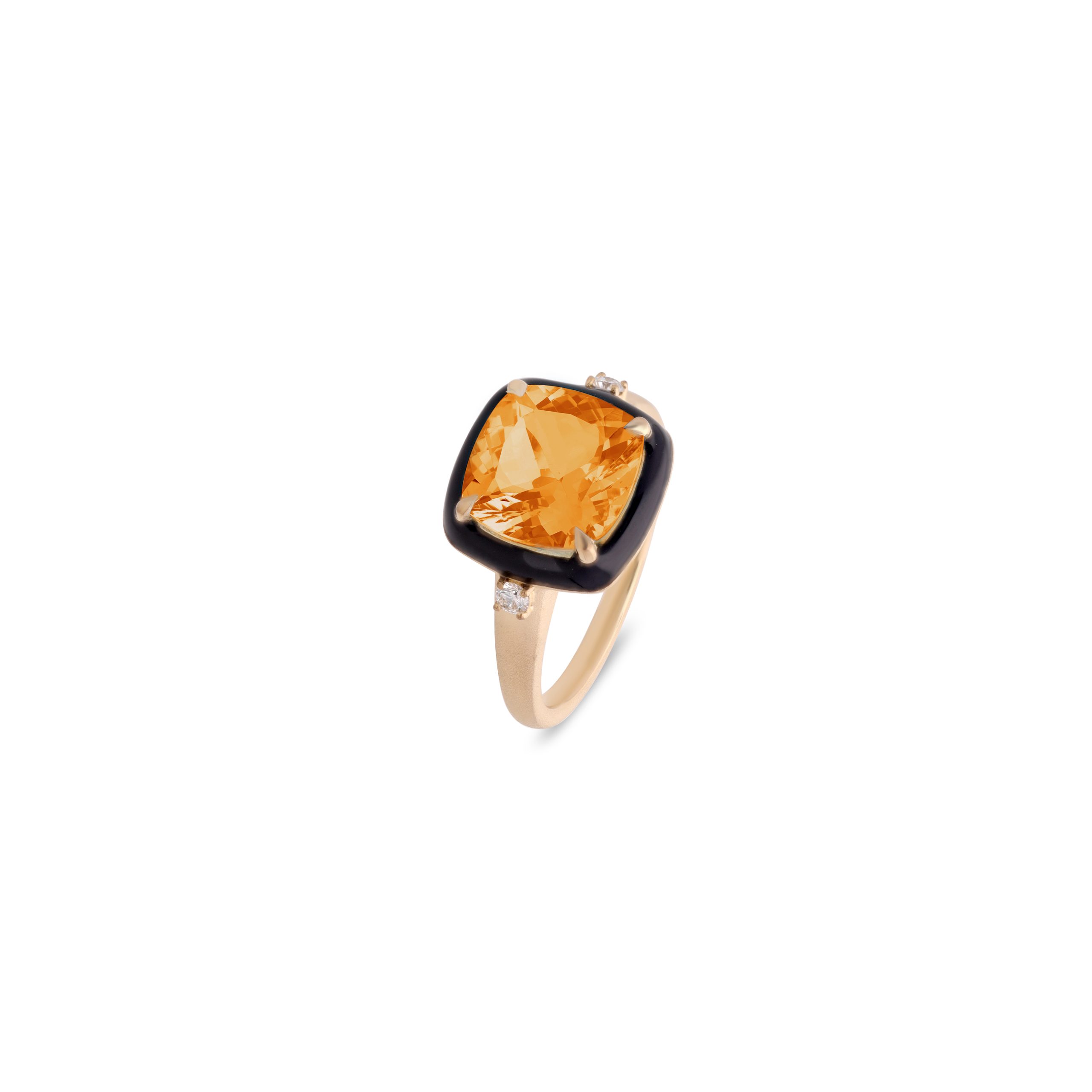 Aravali Citrine Cushion Ring