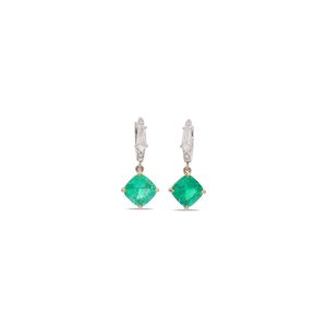 OOAK Emerald Drop Earrings